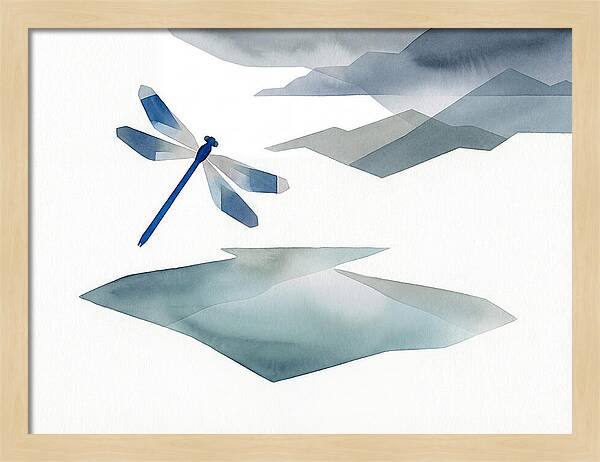 Damselfly Over Tranquil Waters