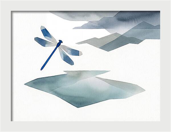 Damselfly Over Tranquil Waters