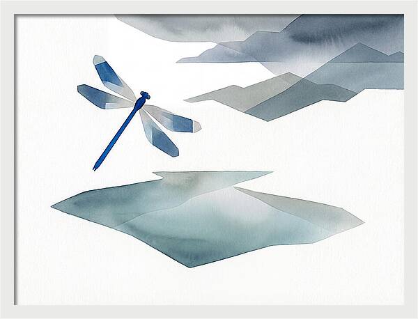 Damselfly Over Tranquil Waters