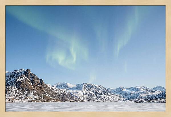 Dancing Aurora Borealis Over Mountains