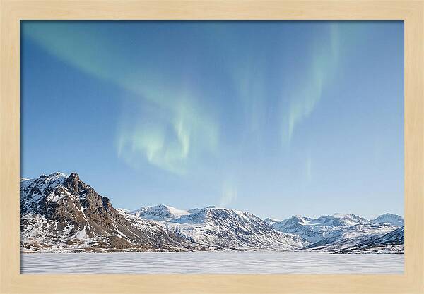 Dancing Aurora Borealis Over Mountains