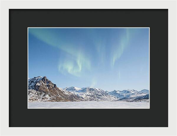 Dancing Aurora Borealis Over Mountains