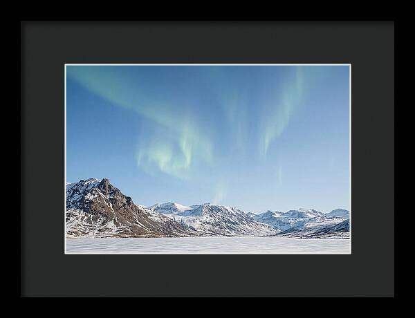 Dancing Aurora Borealis Over Mountains
