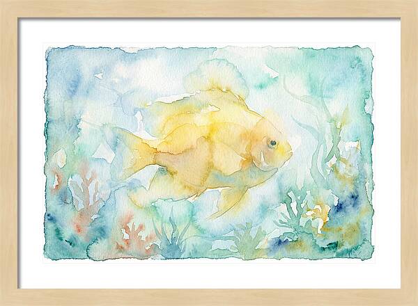 Dancing Damselfish In Watercolor