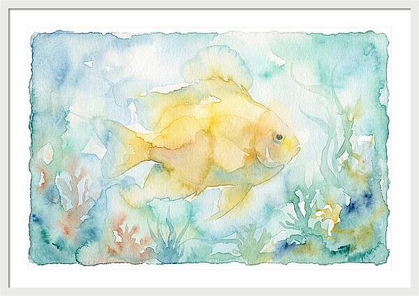 Dancing Damselfish In Watercolor