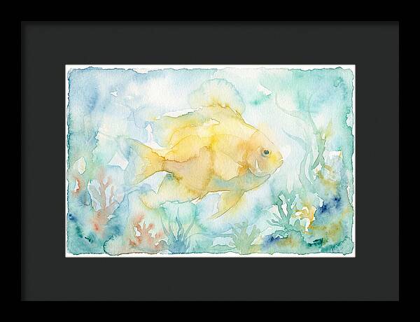 Dancing Damselfish In Watercolor