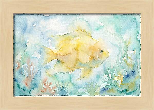 Dancing Damselfish In Watercolor