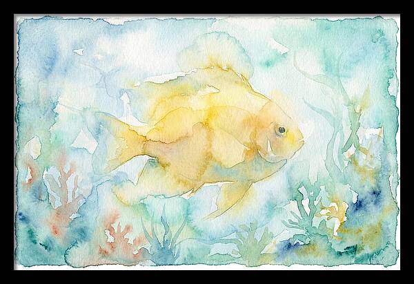Dancing Damselfish In Watercolor