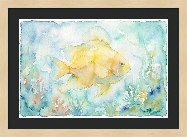 Dancing Damselfish In Watercolor