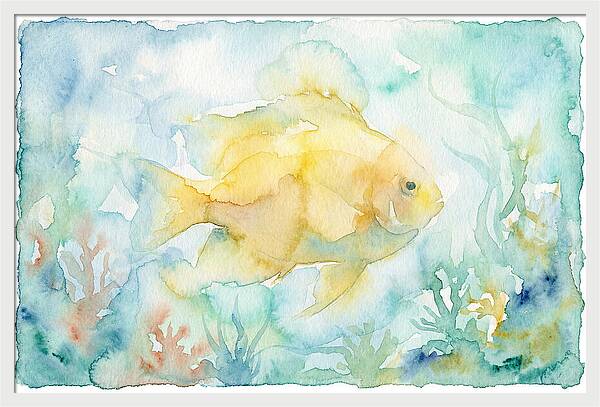 Dancing Damselfish In Watercolor