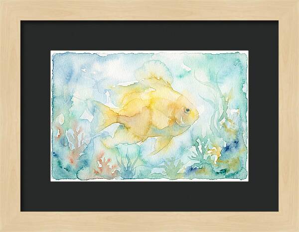 Dancing Damselfish In Watercolor