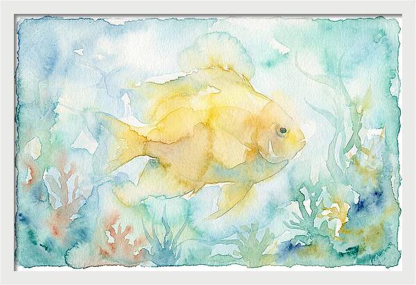 Dancing Damselfish In Watercolor