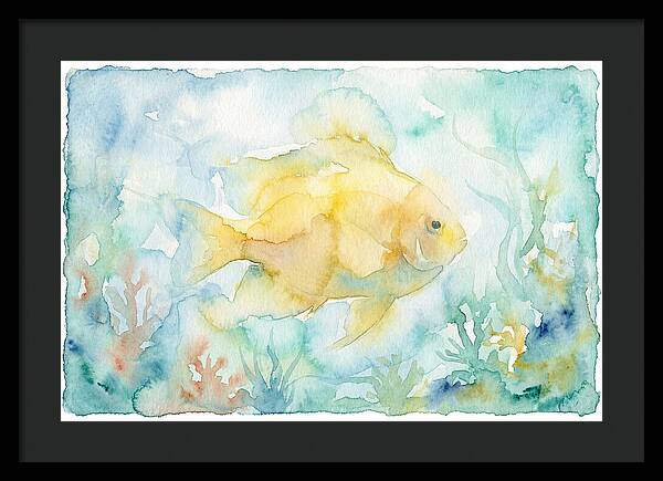 Dancing Damselfish In Watercolor