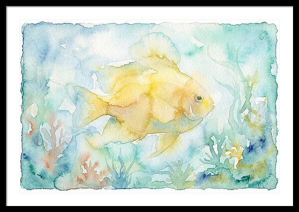 Dancing Damselfish In Watercolor