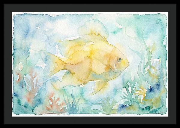 Dancing Damselfish In Watercolor