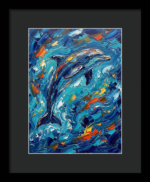 Dancing Dolphin In Vibrant Waves