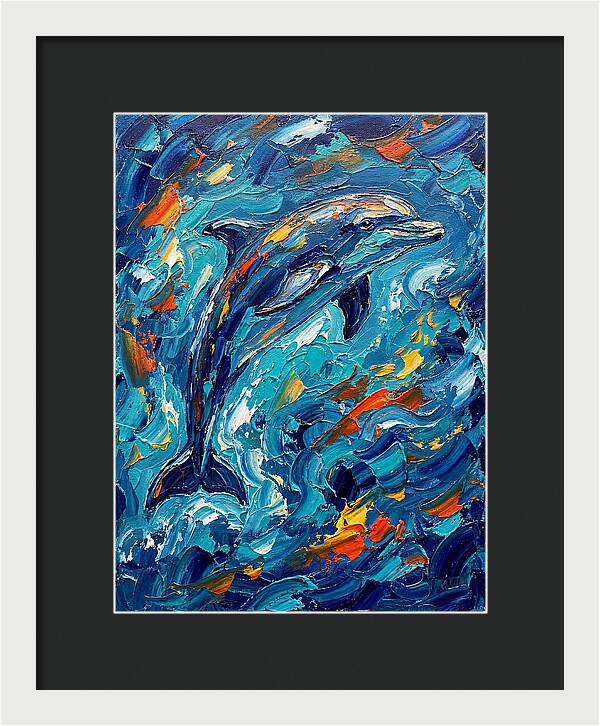 Dancing Dolphin In Vibrant Waves
