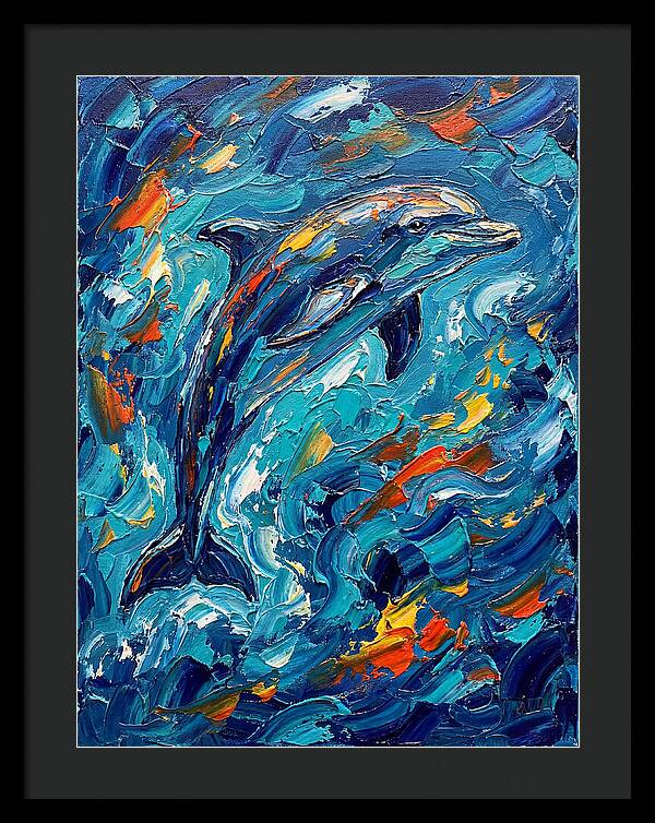 Dancing Dolphin In Vibrant Waves