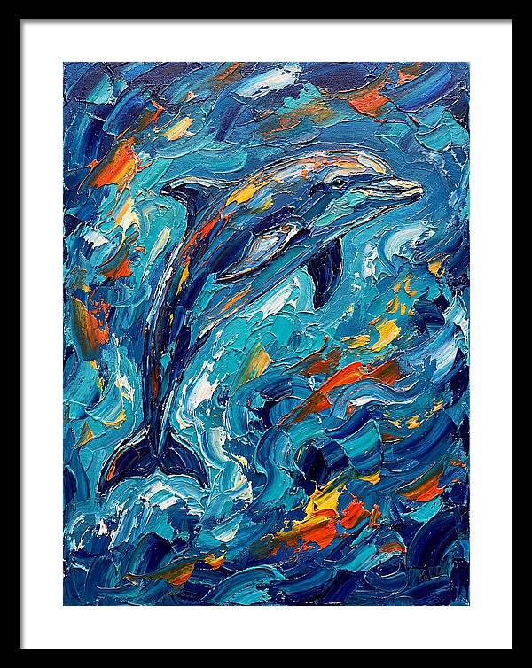 Dancing Dolphin In Vibrant Waves