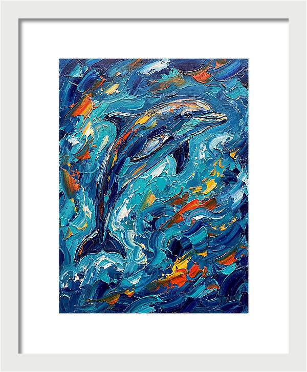 Dancing Dolphin In Vibrant Waves