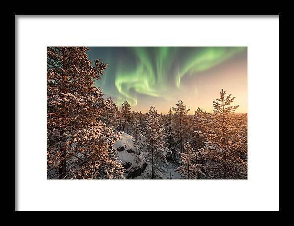Dancing Green Aurora Borealis