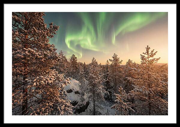Dancing Green Aurora Borealis