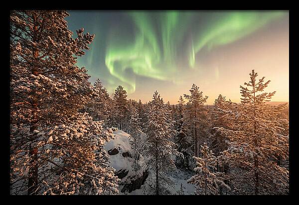 Dancing Green Aurora Borealis