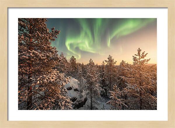 Dancing Green Aurora Borealis