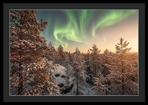 Dancing Green Aurora Borealis