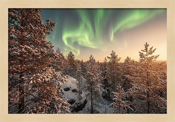 Dancing Green Aurora Borealis