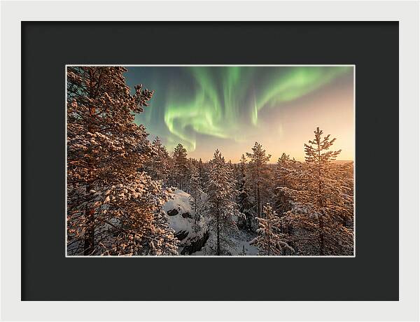 Dancing Green Aurora Borealis