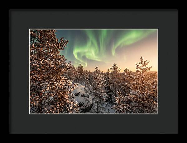 Dancing Green Aurora Borealis