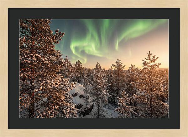 Dancing Green Aurora Borealis