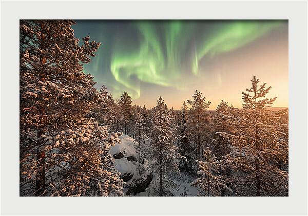 Dancing Green Aurora Borealis