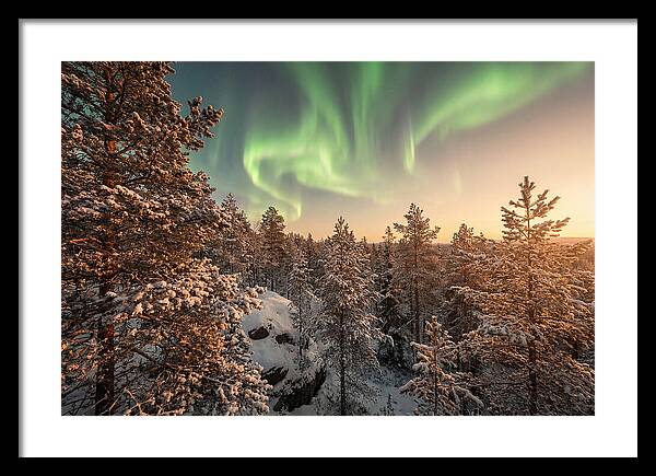 Dancing Green Aurora Borealis