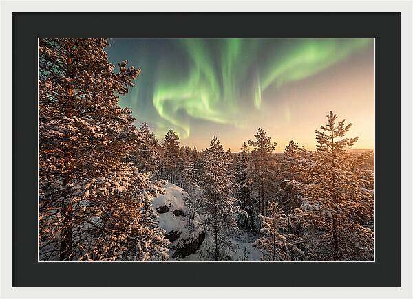 Dancing Green Aurora Borealis