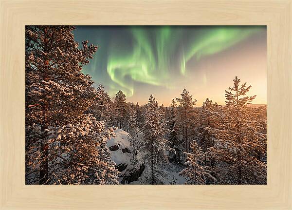Dancing Green Aurora Borealis