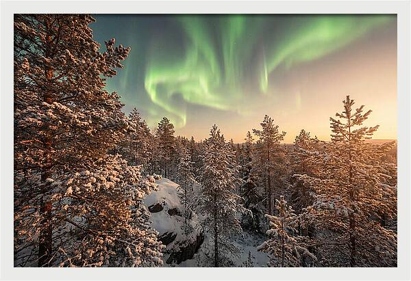 Dancing Green Aurora Borealis