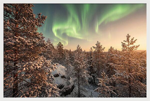 Dancing Green Aurora Borealis