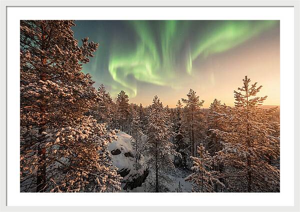 Dancing Green Aurora Borealis