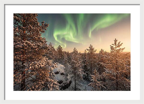 Dancing Green Aurora Borealis