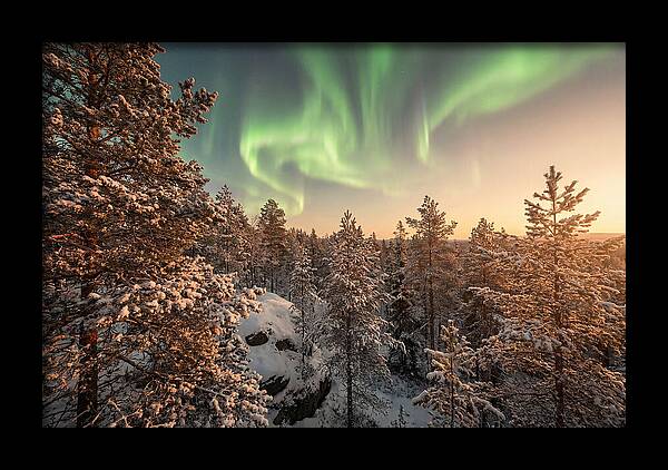 Dancing Green Aurora Borealis