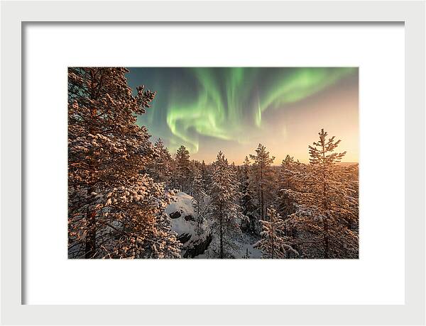 Dancing Green Aurora Borealis