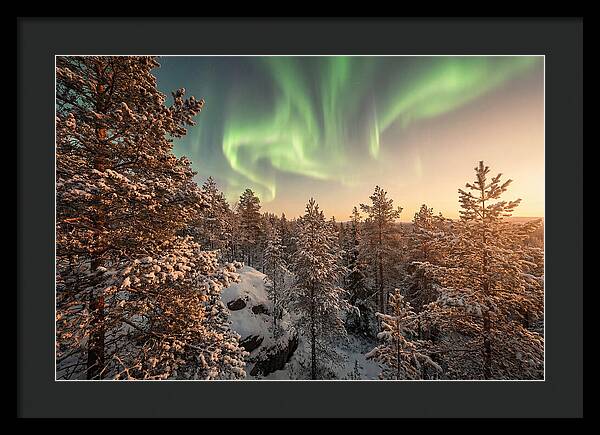 Dancing Green Aurora Borealis