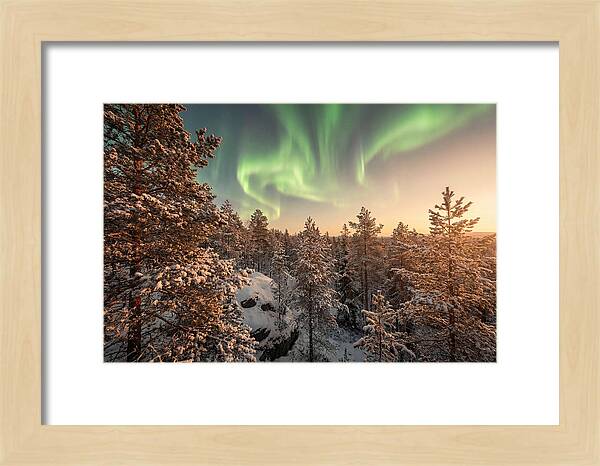 Dancing Green Aurora Borealis