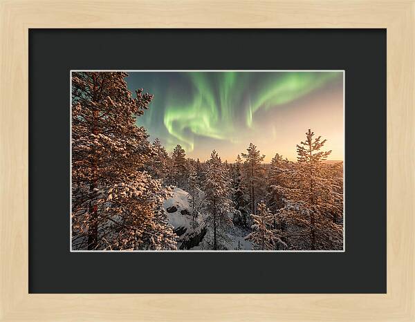 Dancing Green Aurora Borealis