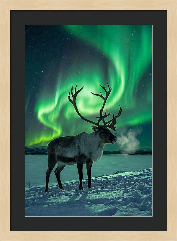 Dancing Lights Over Frosty Pines