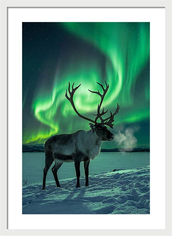 Dancing Lights Over Frosty Pines