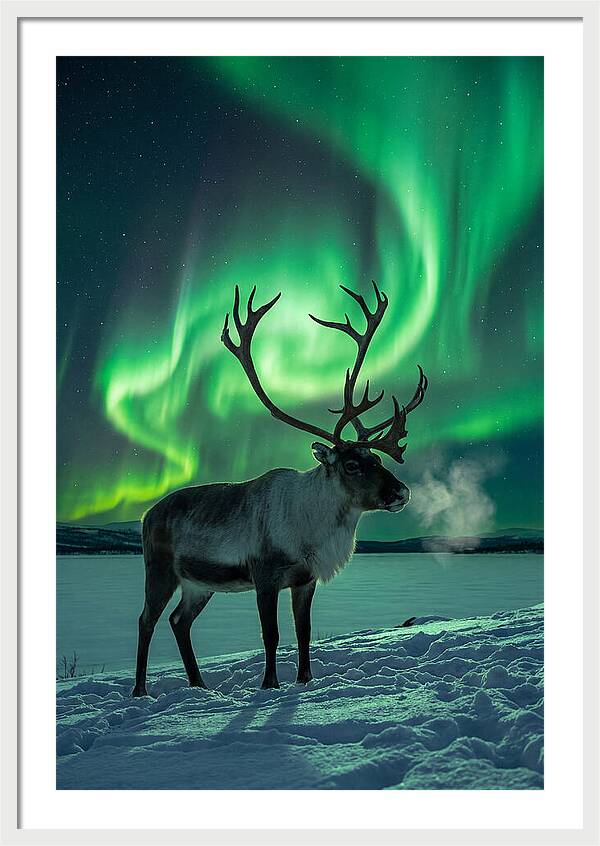 Dancing Lights Over Frosty Pines