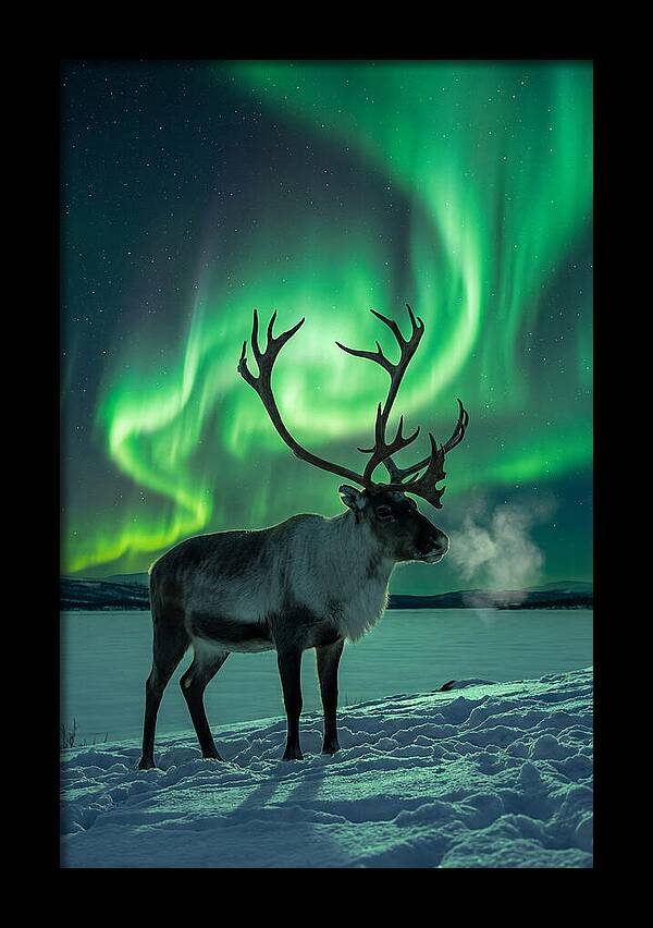 Dancing Lights Over Frosty Pines